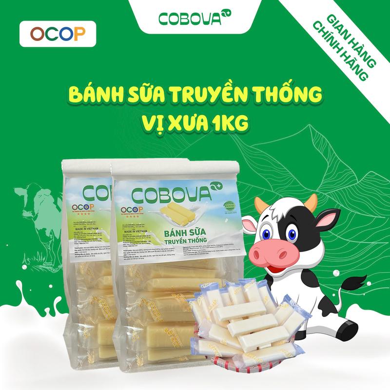 Combo 1kg (2túi) Bánh Sữa Truyền Thống - Đặc Sản Ba Vì - Ít Đường Đậm Sữa - Sản Phẩm Chính Hãng Sữa Con Bò Vàng Ba Vì