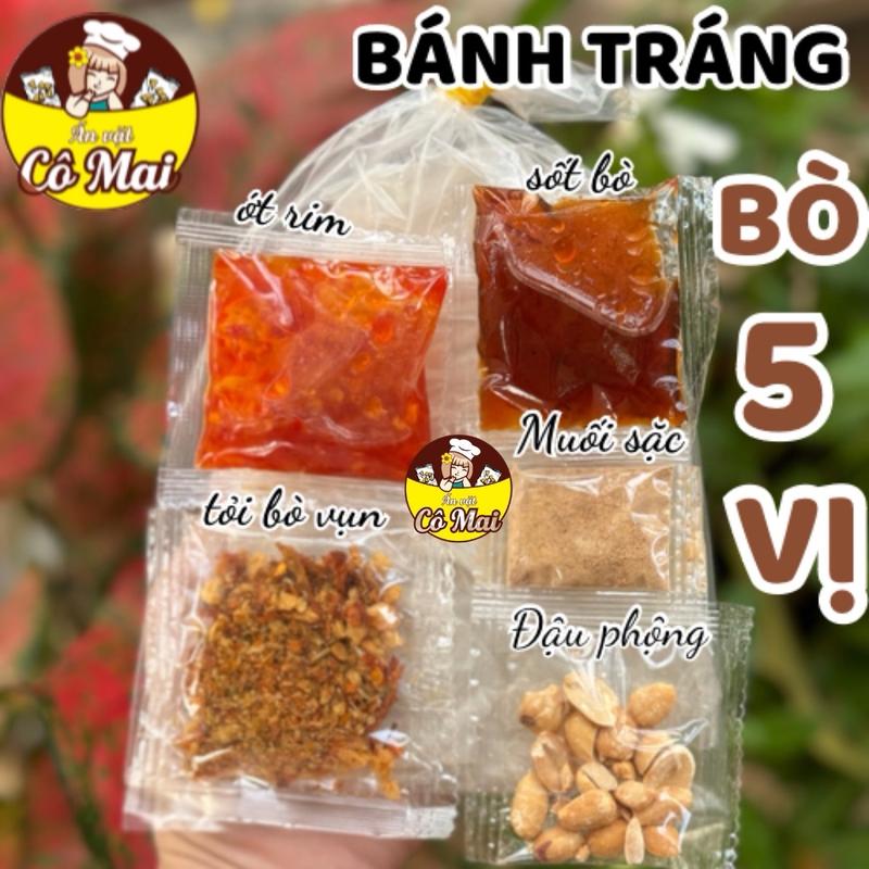 COMAI 1 Bịch Bánh Tráng Phơi Sương Sate Tỏi Ớt, Sate sả, Ớt Rim Mật Ong, Sốt Bò, Sốt Me Chua