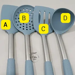 Sendok Spatula Silikon Satuan Spatula Sutil Silicon Premium Spatula Memasak Menumis Menggoreng Dapur Peralatan