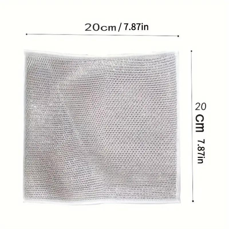 Product Introduction of Steel Wire Dishwashing Cloth, Kitchen Multipurpose Wet and Dry Cleaning Rag for Skillet, Frying Pan, Cooker, Baking Tray 1