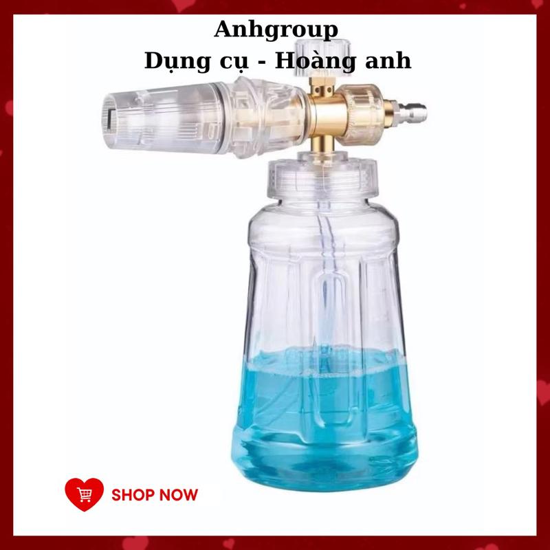 Bình Tạo Bọt Tuyết 1L Dùng Cho Máy Rửa Xe Gia Đình, Máy Cao Áp
