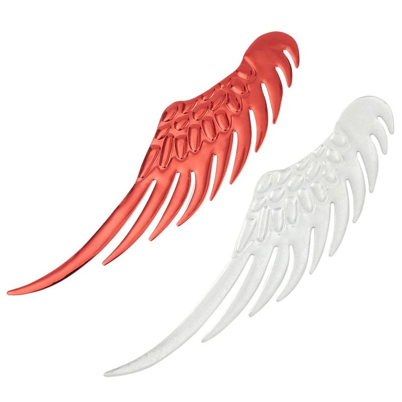Cặp Nhãn Dán Xe Máy Ô Tô, Chất Liệu PVC 3D, Decal Can Đồ Họa Cánh Tự Làm Sáng Tạo, Bảo Vệ Chống Trầy Xước Trang Trí Thông Dụng, Có Màu Đỏ, Vàng Và Bạc, Phụ Kiện Xe Tùy Chỉnh 6