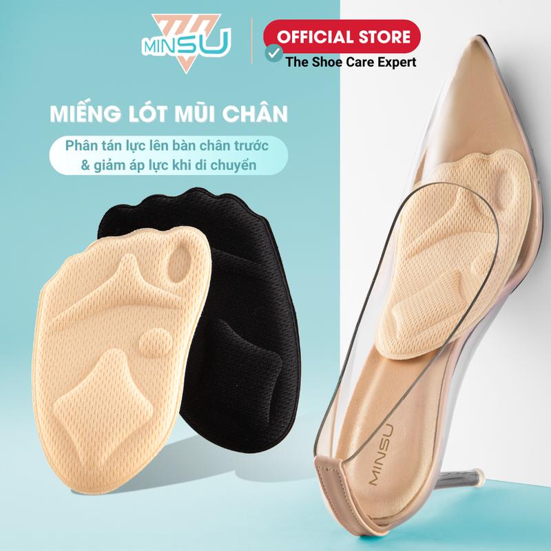 Miếng Dán Lót Mũi Giày Eva 6D MINSU M5527 Đệm Êm, Chống Trượt Đau Nửa Bàn Chân Trước, Giảm Size Giày Bị Rộng, Thấm Hút