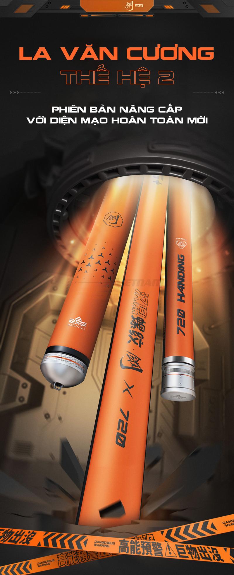 Product Introduction of Cần Câu HANDING La Văn Cương Th2 5H - TẢI TINGX 6000G [kèm ngọn phụ+thẻ bảo hành] Câu Cá Fishing Bắt Cá Đi Câu cầncâu má can cau don 3
