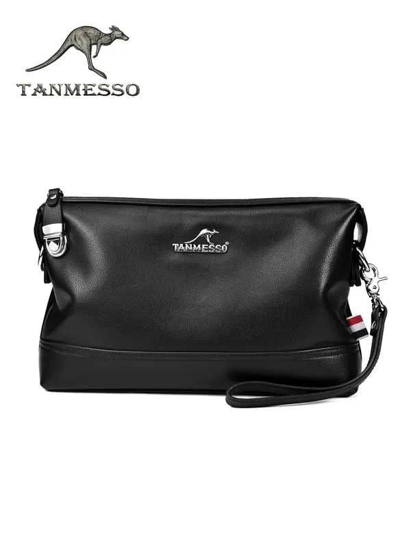 Men's Vintage Letter & Kangaroo Design Crossbody Bag, Casual High Capacity Shoulder Bag for Work & Business Travel, Travel Friendly Durable, One-shoulder Bag 2