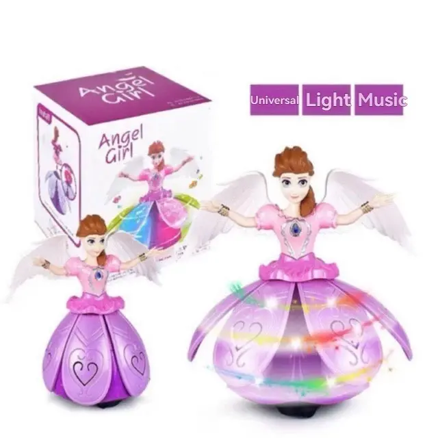 Sofia Angel Girl Snow Dance Music Toys For Kids, Dancing Glowing Music Girl Toy