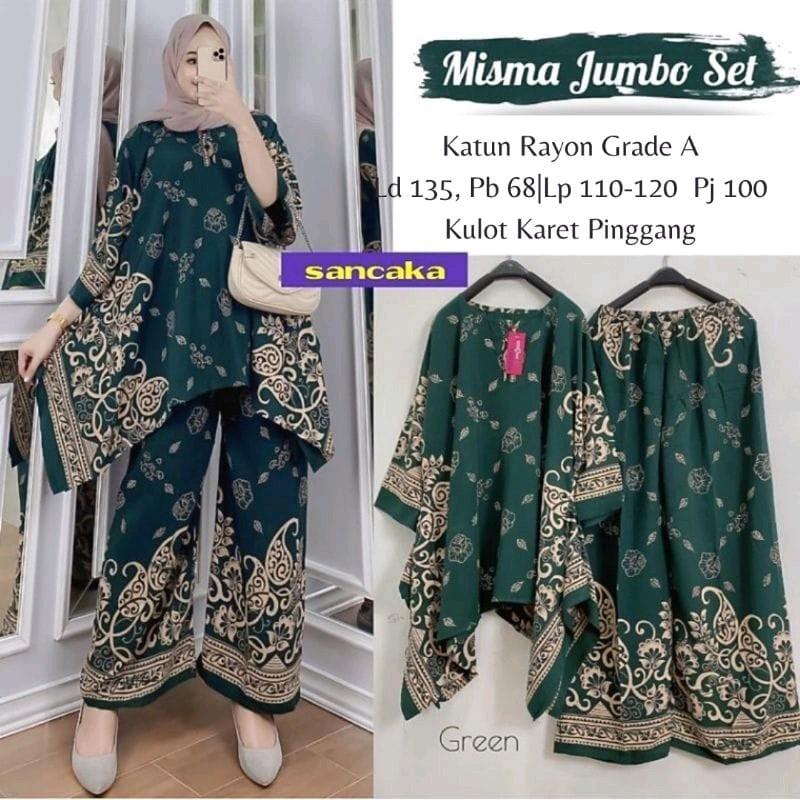 setelan waka rayon premium/set waka jumbo 4