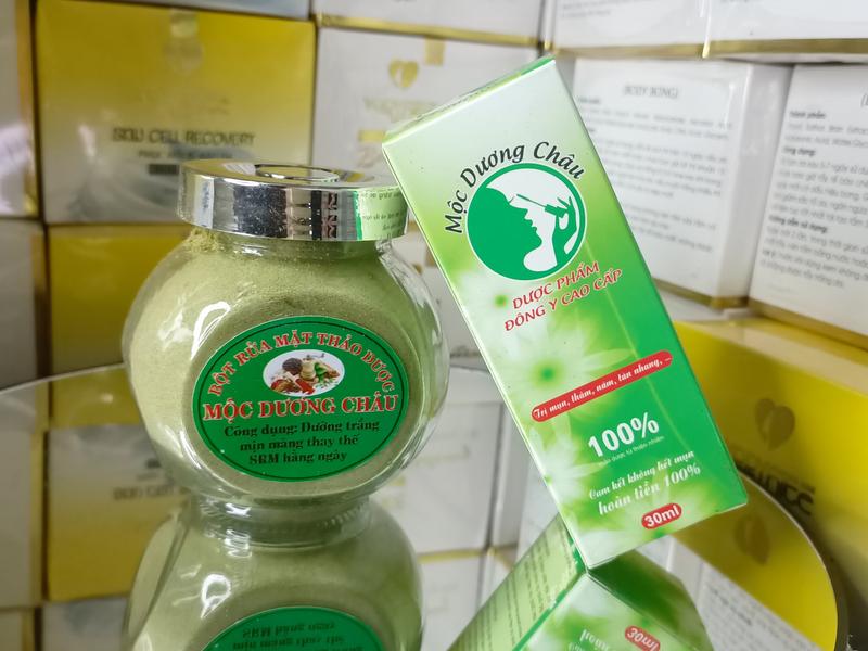 [ MỘC DƯƠNG CHÂU] Combo Serum và Bột rửa mặt Mộc Dương Châu 30ml Skincare Son Mật Ong