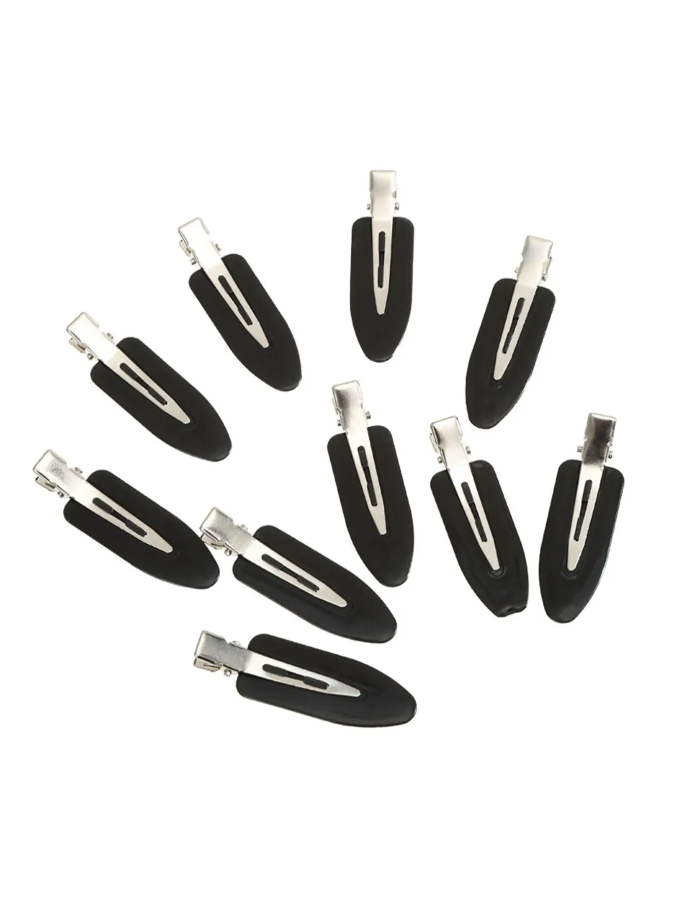 Casual Trendy No Crease Hair Clips for Women, 10pcs/set Simple Style Plain Color Snap Hair Clips, Fashionable Hair Accessories for Girls for Daily Use, Shower, Makeup, Skincare, Hairstyle Accessory