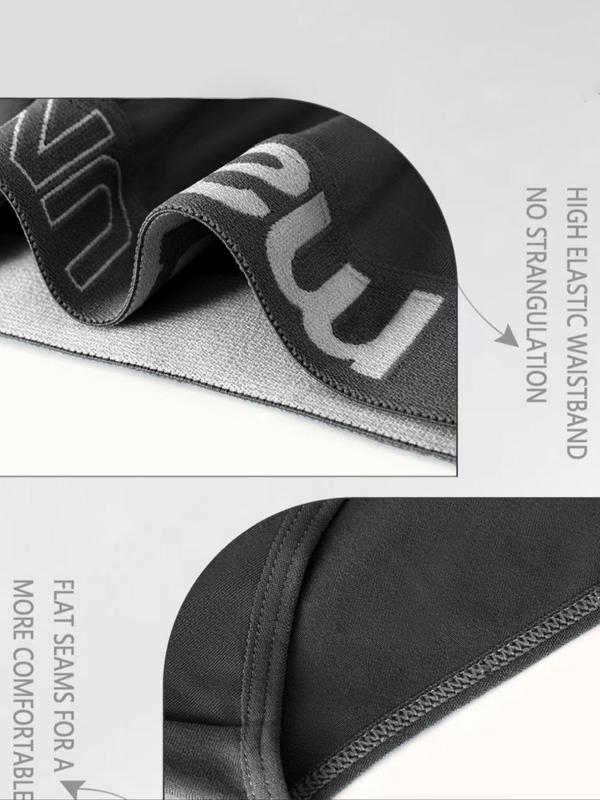Men's Letter Tape Boxer Brief, Casual Comfy Breathable Underwear for Daily Wear, Fashion Men's Underwear for All Seasons 7