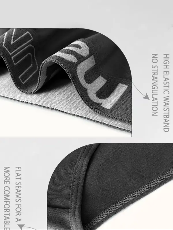 Men's Letter Tape Boxer Brief, Casual Comfy Breathable Underwear for Daily Wear, Fashion Men's Underwear for All Seasons 7