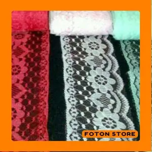 FTM 1 Meter Renda Air Lebar 6 cm (TILE-09) Foton Craft Store BEADWORKS BAHAN CRAFT