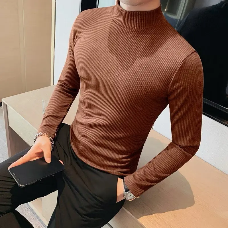 Áo Len Tăm Giữ Nhiệt Cổ 3 Phân , Dài Tay Nam Form Body Menswear 2