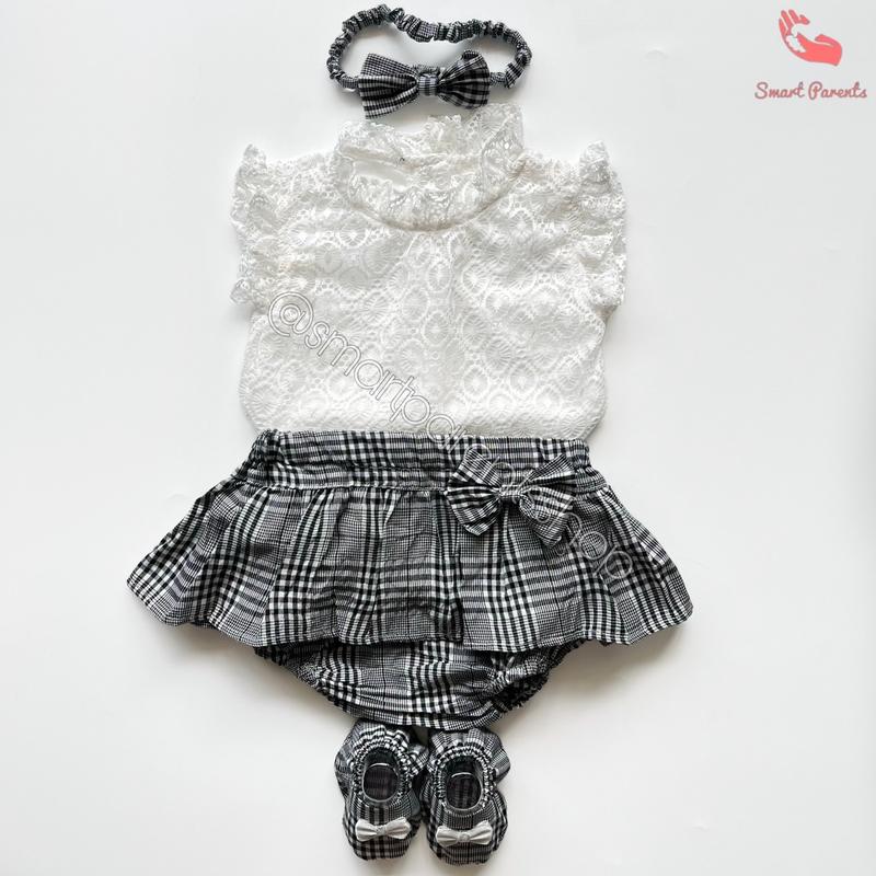 Product Introduction of Setelan Baju Brukat Jumper Rok Anak Bayi Perempuan Usia 0-6 Bulan Lucu Pakaian Baby Girl Kekinian Pergi JAlan Kondangan AGATHA JUMPER SET 7
