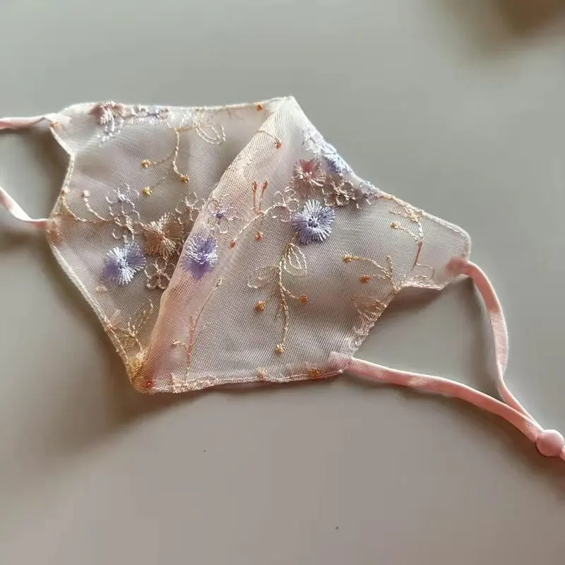 Khẩu Trang Chống Nắng, Nữ, Ren Mỏng, Thoáng Khí, Thời Trang 3
