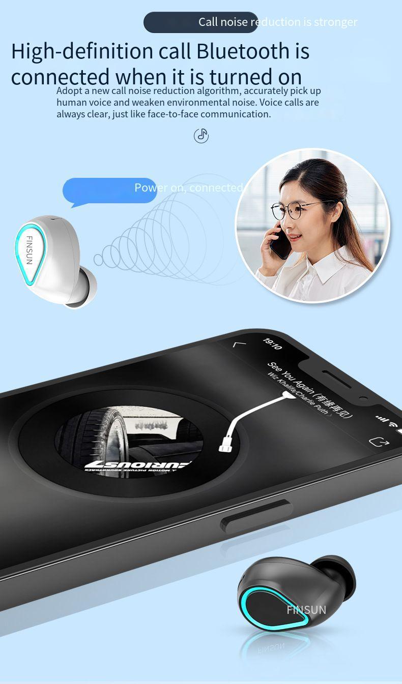Product Introduction of Private Model M5 Mini Bluetooth Headset Wireless in-Ear Sports Business Driving Foreign Trade 7