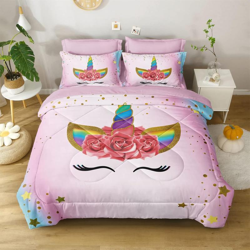 Rainbow unicorn bed in a bag best sale