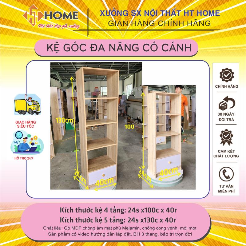 Tủ sách gỗ đa năng nhiều tầng tiện lợi lắp ghép dễ dàng có tủ để đồ gỗ MDF phủ Melamine 9