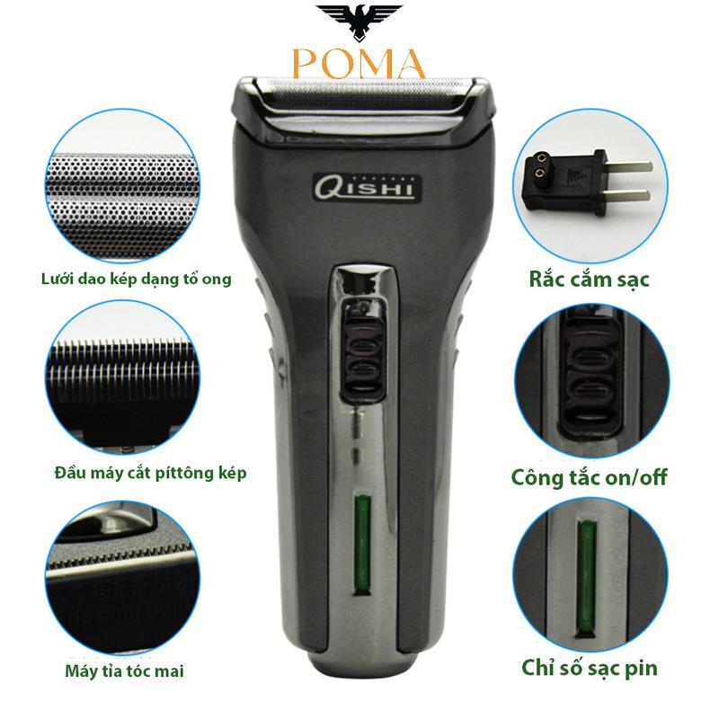 Máy cạo râu điện Q588 Full Hộp có thể sạc lại Dao cạo râu dao cạo đa chức năng có thể rửa được bằng nước