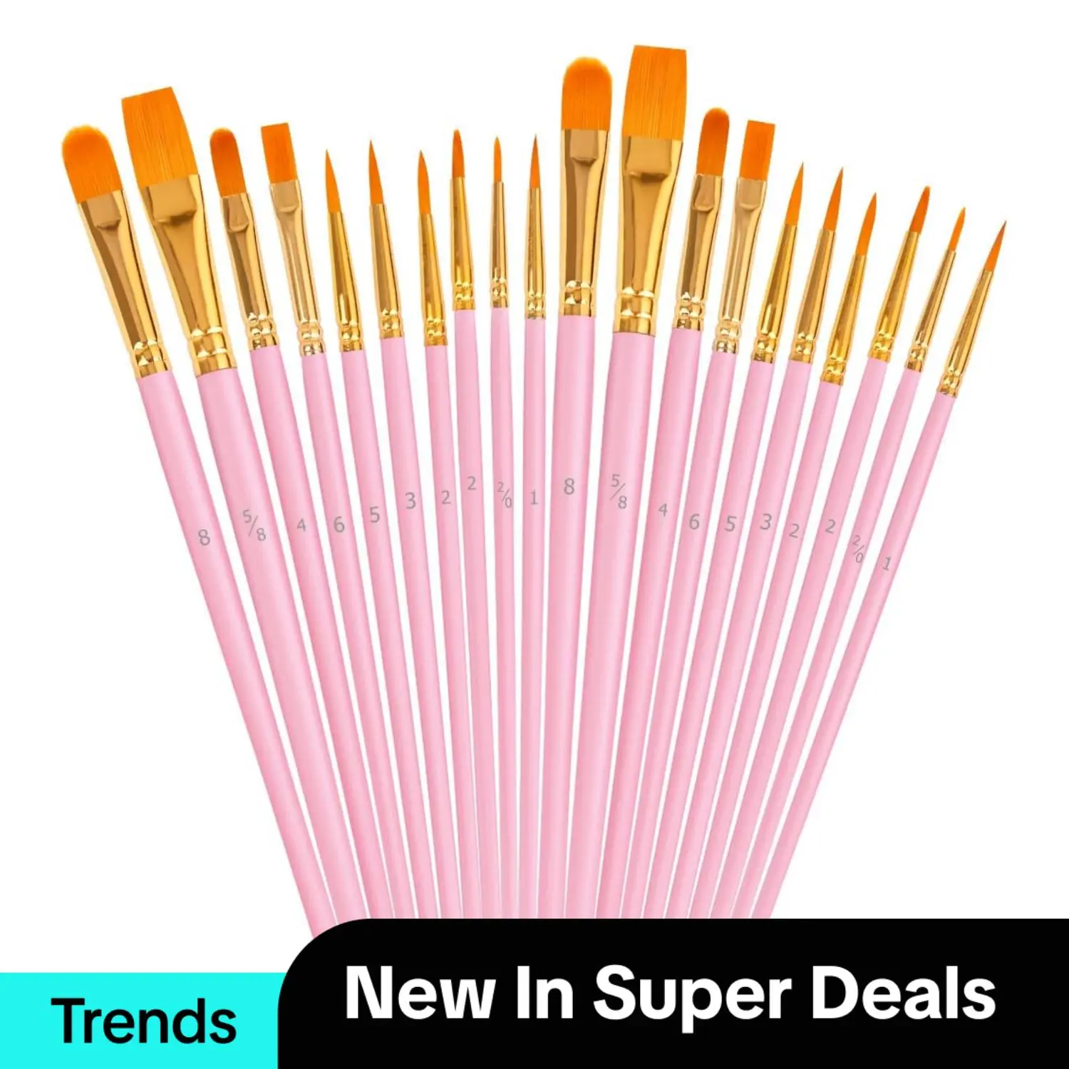 Multi-tip Artist Paint Brush Set, 20pcs/set Professional Paint Brush Set, Art Supplies for Acrylic Painting, Oil Painting, Watercolor Painting, Craft Supplies
