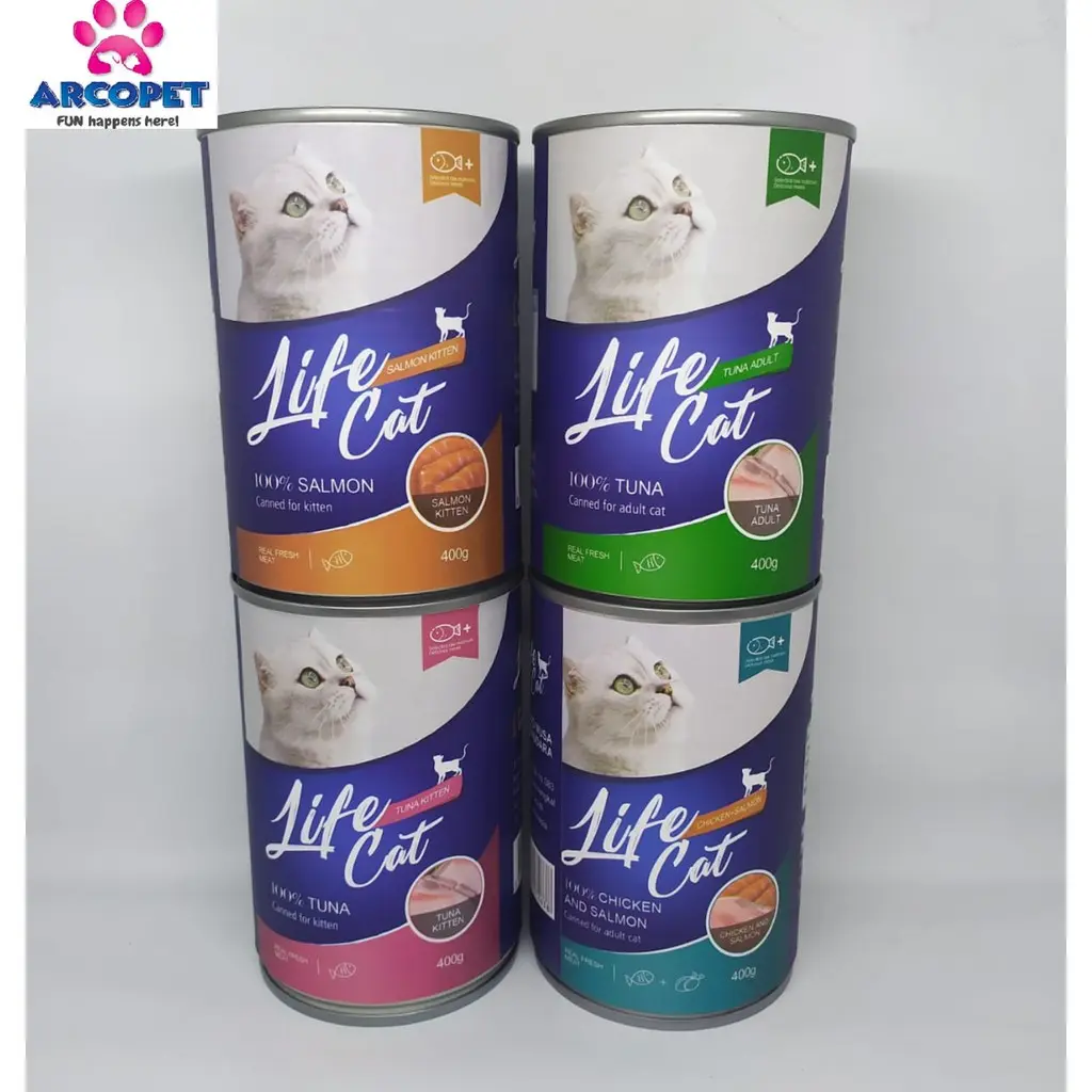 LIFE CAT KALENG - ADULT/KITTEN - 400GR - MAKANAN KUCING