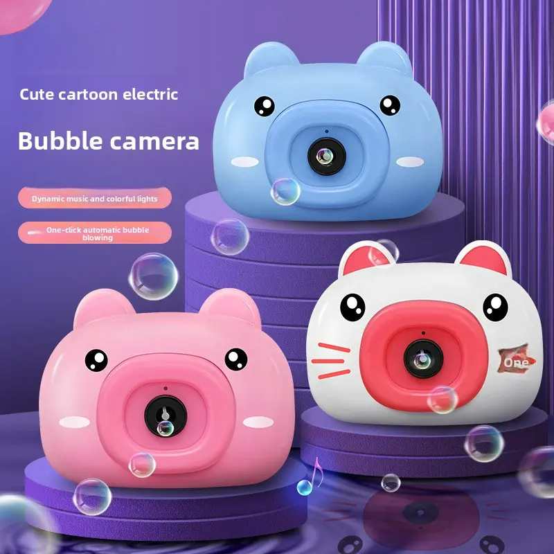 Piggy Bubble Camera Kids' Bubble Toy with Sound, Lights, and Music ...