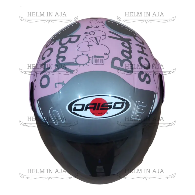 HELM HALF FACE DEWASA EVOLUTION SEPERTI HELM GM ORIGINAL MOTIF REVOLUTION PINK PASTEL FREE BUBBLE WRAP 4