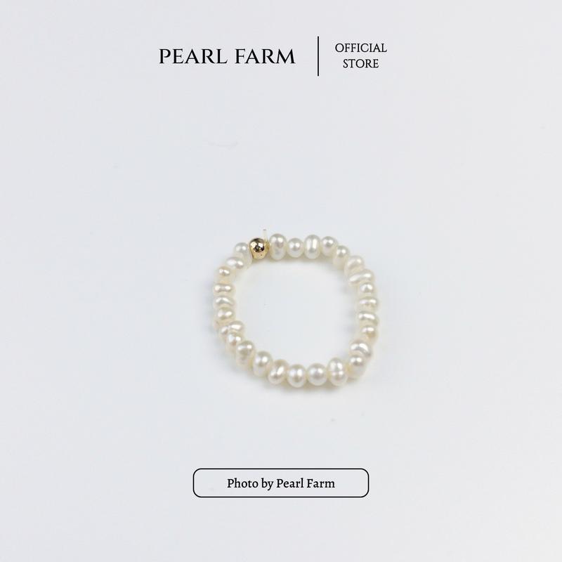 Nhẫn Ngọc Trai Nhí Co Giãn Thời Trang Phối Bi Vàng Cá Tính Pearl Farm 6