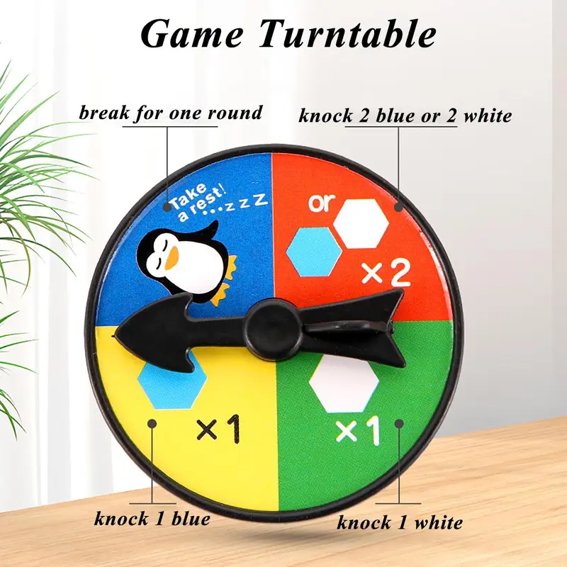 1 Set Penguin Icebreaker Game, Ice Cubes Icebreaker Toy, Save Penguin Break Ice Board Games with Cubes, Kids Puzzle Board Games with Ice Cubes 5