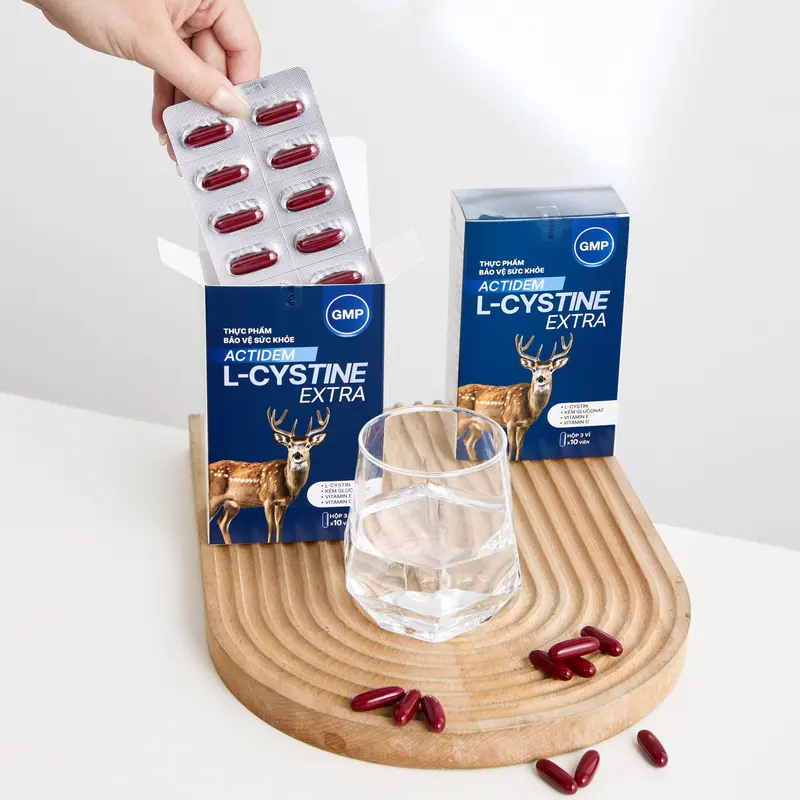 VIÊN UỐNG ACTIDEM L-CYSTINE EXTRA HỖ TRỢ LÀM ĐẸP DA 30 VIÊN 0