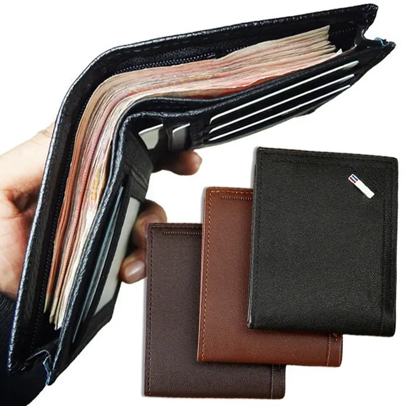Ví Có Thể Gập Lại, Dành Cho Nam Giới, Có Thể Chèn Ảnh Và Tiền Xu, Ví Mỏng, Chủ ID Tín Dụng Tiền Mặt Công Sở, Thiết Kế Cổ Điển, Có Thể Bảo Vệ Tiền Và Thẻ  Nhiều Ví nữ Nhiều Ngăn Wallet
