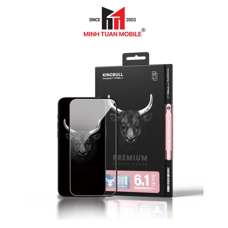 Miếng dán cường lực iPhone 16 series Mipow Kingbull HD Premium Silk