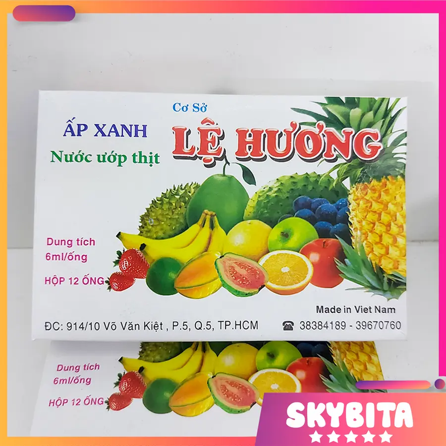 Ấp xanh Lệ Hương hộp 12 ống - ướp thịt làm lạp xưởng, bánh trung thu