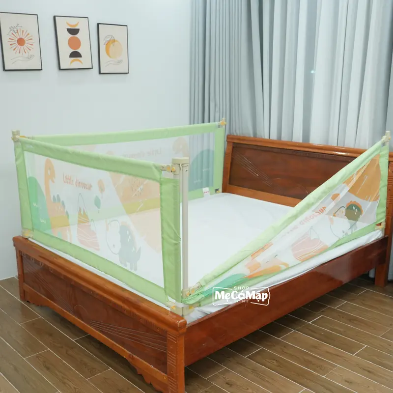[Giadinhtuanmai x SMCM] Thanh Chắn Giường Thiết Kế Chốt Nâng Cấp Bấm Hạ Dễ Dàng, Thanh Chắn Giường Pakey LC1 Bản New Cao 105cm Ống Thép Dày 8