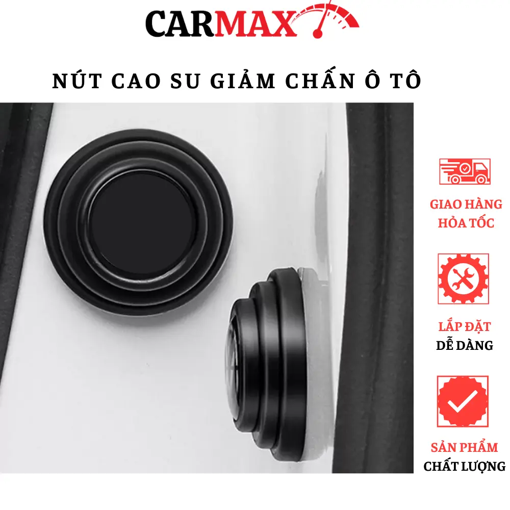 Nút Cao Su Giảm Chấn Giảm Lực Đóng Cửa Ô Tô Chống Sốc Bảo Vệ Cánh Cửa Xe Ô Tô CarMax Nhãn Dán Nhãn Dán