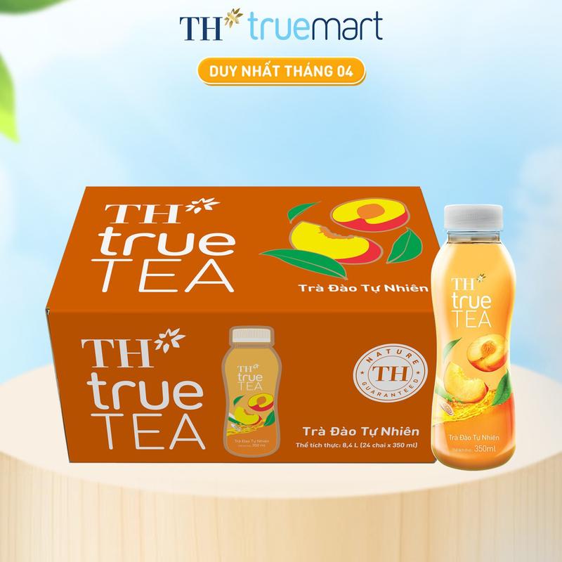 Thùng 24 chai Trà Đào Tự Nhiên TH true TEA 350ml (24 x 350ml)
