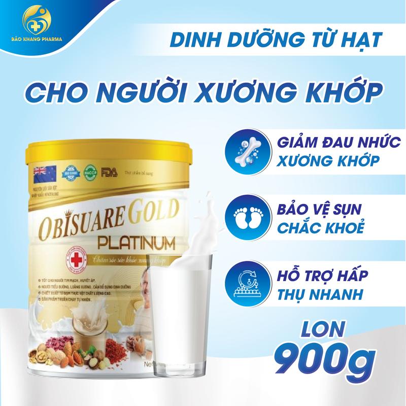 {Mua 1 Tặng 1} Sữa thực vật Obisure Gold Plantinum 900g - Bảo vệ sụn khớp, xương khớp, tốt cho tim mạch, hỗ trợ tiêu hoá