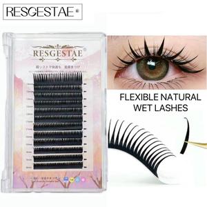 ขนตาปลอม ดีไซน์การ์ตูนเปียกและธรรมชาติ ปลายแหลม นุ่ม ไม่หลวม ต่อกิ่งแบบพลิกซีดี