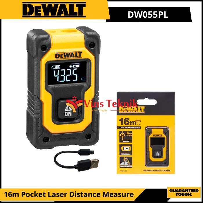 Gambar DEWALT DW055PL Meteran Laser Mini 16m Pocket Laser Distance Measure DW 055 dari Vins Teknik Bekasi Kota Bekasi Tokopedia