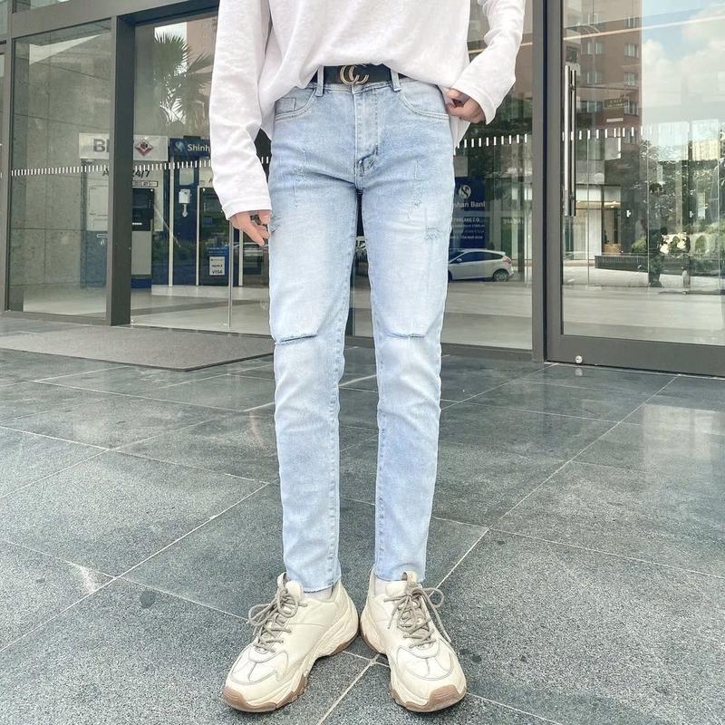 Product Introduction of Quần Jean Nam Dài Chất Vải Mềm Co Dãn Màu Bạc Hai Bên Menswear Pants Có Túi 13