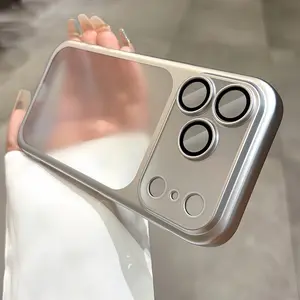 Casing Matte Anti Fingerprint Anti Shock Pelindung Kamera Case Keras untuk iPhone 17 Pro Max Air Translucent Orange Hard Case Shockproof Back Cover