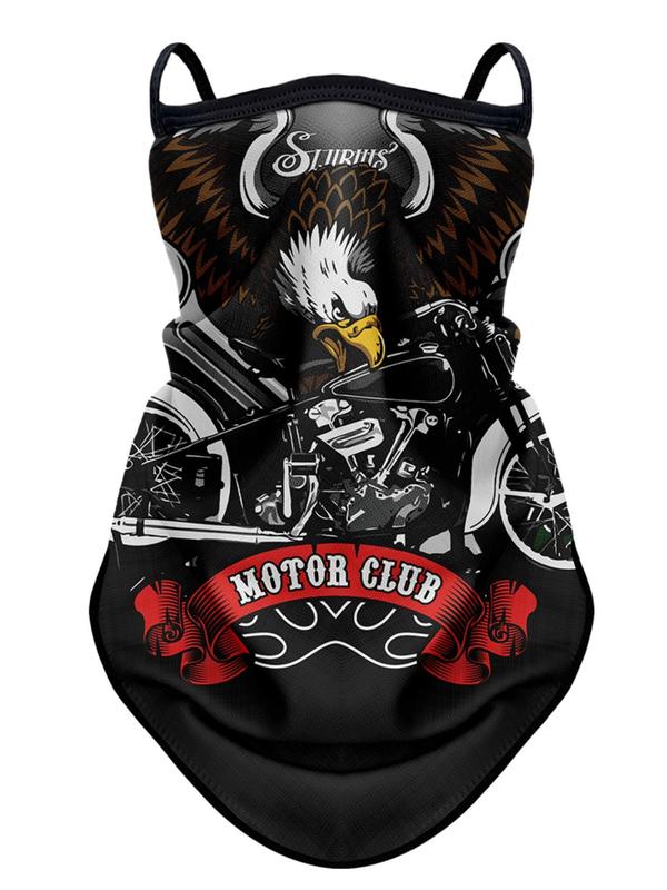 Off Road Motorcycle Print Face Mask, Breathable Sun UV Protection Face Cover, Sports & Outdoor Clothing Accessories for Men & Women 2