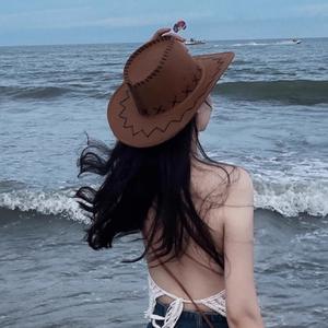 Topi Koboi, Gaya Barat, Gaya Amerika, Topi Kembara, Topi Gurun Barat Laut, Topi Matahari Perjalanan, TOPI BRIM BESAR