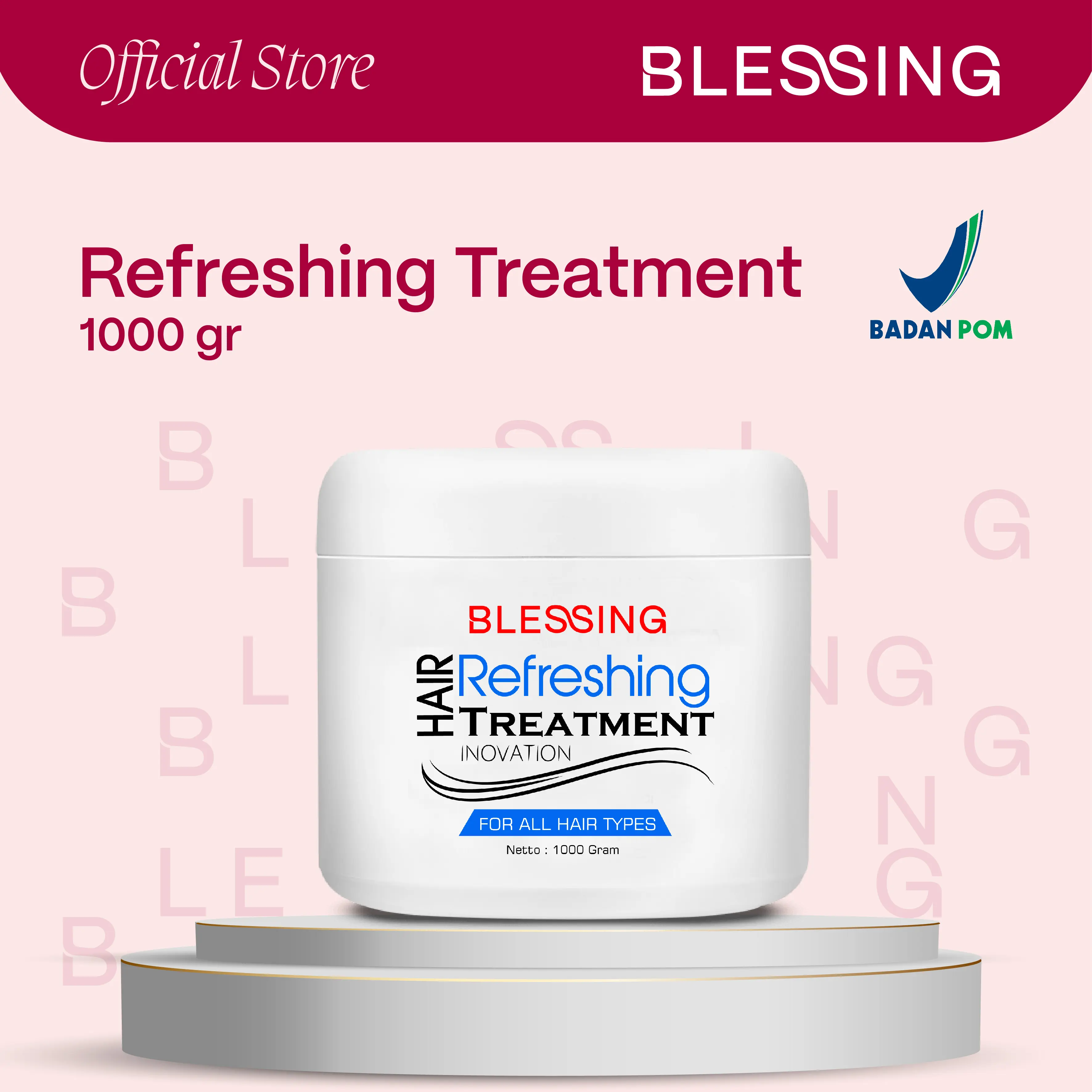 BLESSING Hair Mask Refreshing Treatment INNOVATION 1 Kg | Masker Rambut | Hair Care Mask Rontok Kusam Kering Haircare