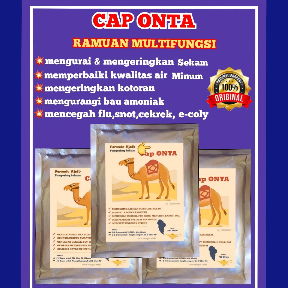 vitamin ayam CAP ONTA (RAMUAN MULTIFUNGSI)