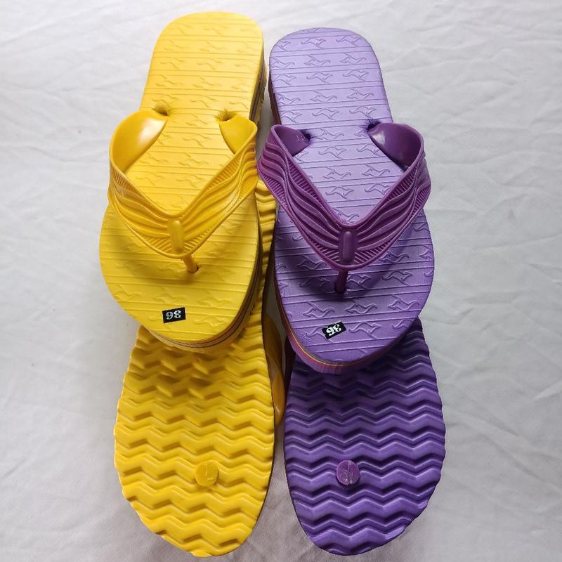 Product Introduction of combo 2 đôi dép kẹp xốp cao 3cm  màu vàng + tím (chọn tăng 1 size) 9