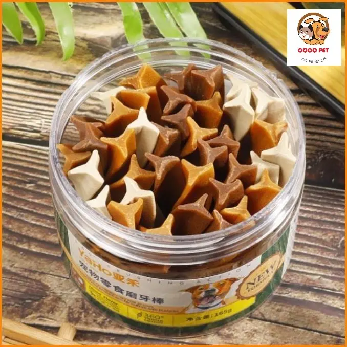 Bánh Thưởng Thanh Xoắn Yaho Mix 3 Vị Bò - Gà - Sữa Giúp Sạch Răng Thơm Miệng Cho Chó Mèo Hộp 165gr