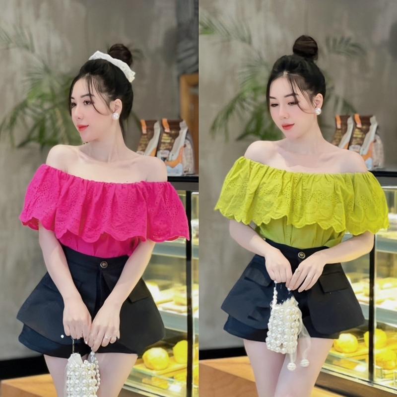 Áo trễ vai sang chảnh Top Nữ Shirt