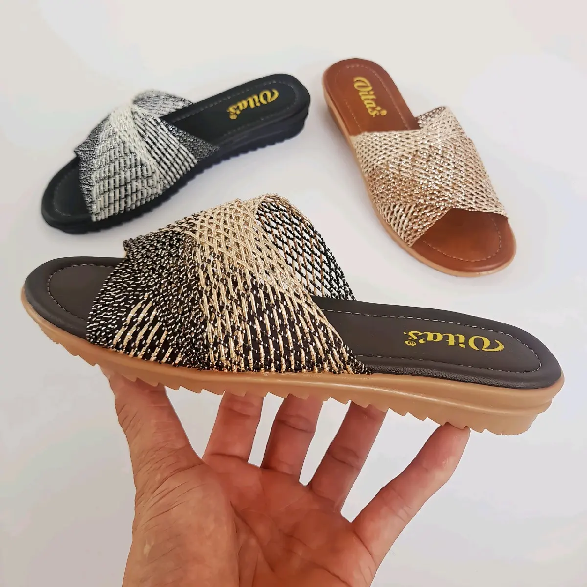 Dép Lưới Nữ 2 Quai Chéo Mang Êm Thoáng Chân.Mã số 2QC3