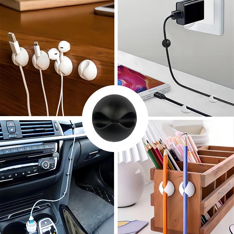 Product Introduction of Kẹp Móc Cáp, 10 / 20 Cái, Kẹp Cáp Dữ Liệu Cáp Để Bàn, Chất Kết Dính, Sử Dụng Nhiều Cảnh, Thích Hợp Cho Gia Đình, Phòng Tắm, Phòng Ngủ, Cửa, Tủ, Văn Phòng Và Xe Hơi, Lưu Trữ Và Sắp Xếp Cáp, Món Quà Hoàn Hảo Cho Sinh Viên Và Người Đam Mê Công Nghệ 11